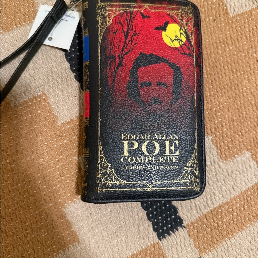 Disney Red and Black Wallet with Edgar Allan Poe Design
